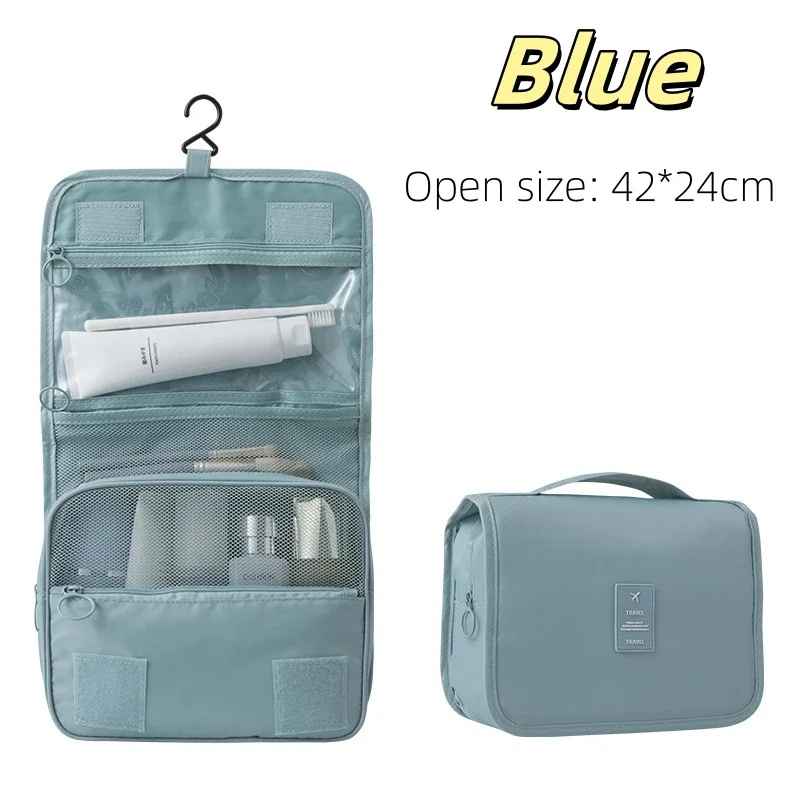 Waterproof Travel Makeup Bag – Hanging Toiletry Organizer with Storage Compartments-Makeup Bags-Blushia