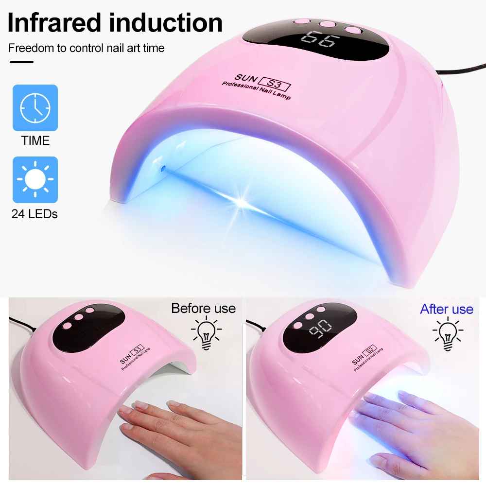 UV LED Nail Lamp for Gel Polish – Professional Gel Nail Dryer with LED Display & Sensor-Hand & Foot Accessories-Blushia