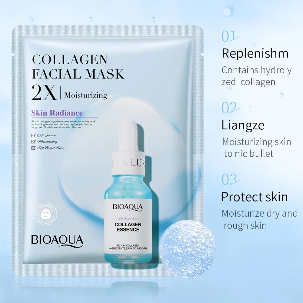 20-Piece Centella Collagen Sheet Mask Set – Hydrating VC Face Masks-Face Mask-Blushia