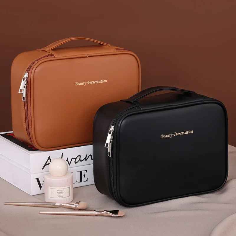 Large Capacity Travel Makeup Bag – Portable Cosmetic & Toiletry Organizer-Makeup Bags-Blushia