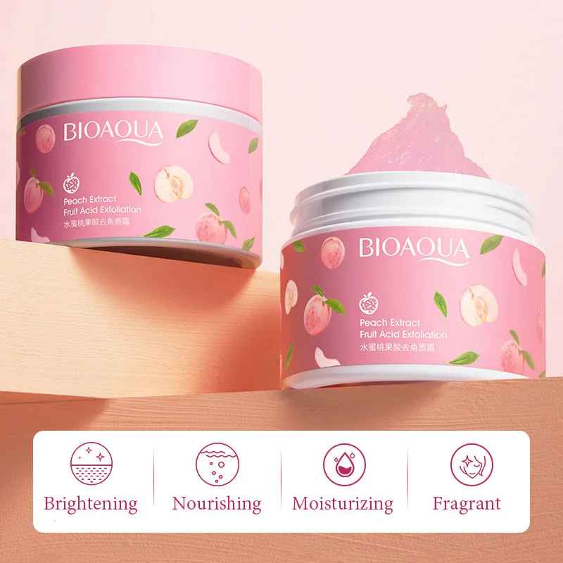 BIOAQUA Honey Peach Body Scrub Moisturizing Nourishing Exfoliator-Body Scrub-Blushia