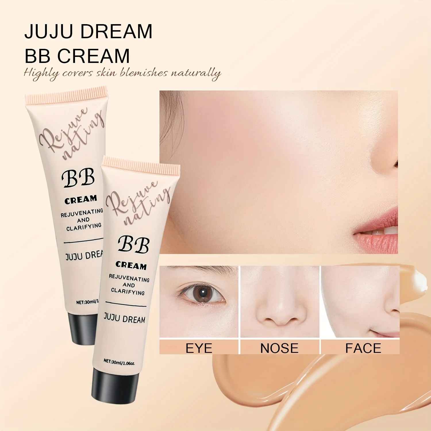 Natural BB Cream Concealer – Moisturising Lightweight Long-Lasting Base-BB Cream-Blushia