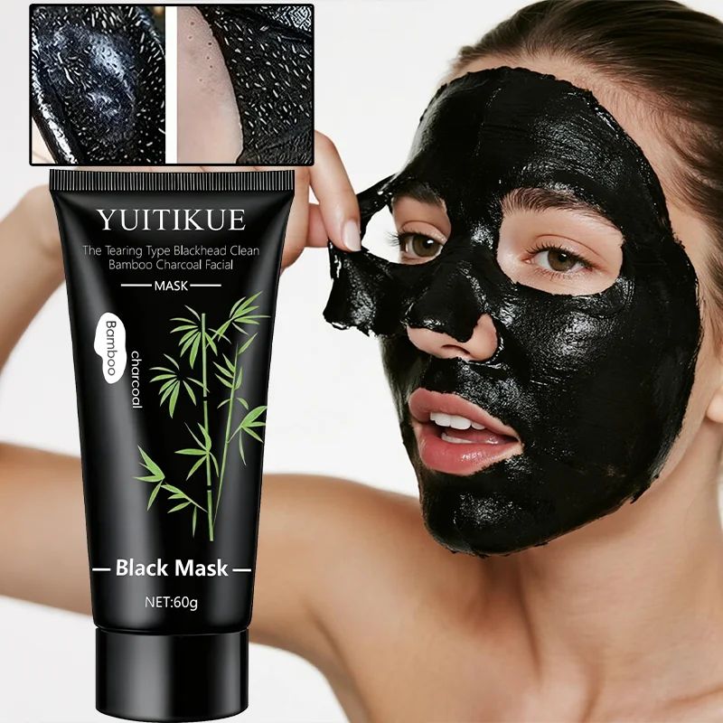 Bamboo Charcoal Black Peel-Off Mask 60g – Deep Cleanse & Blackhead Removal-Blackhead Remover-Blushia
