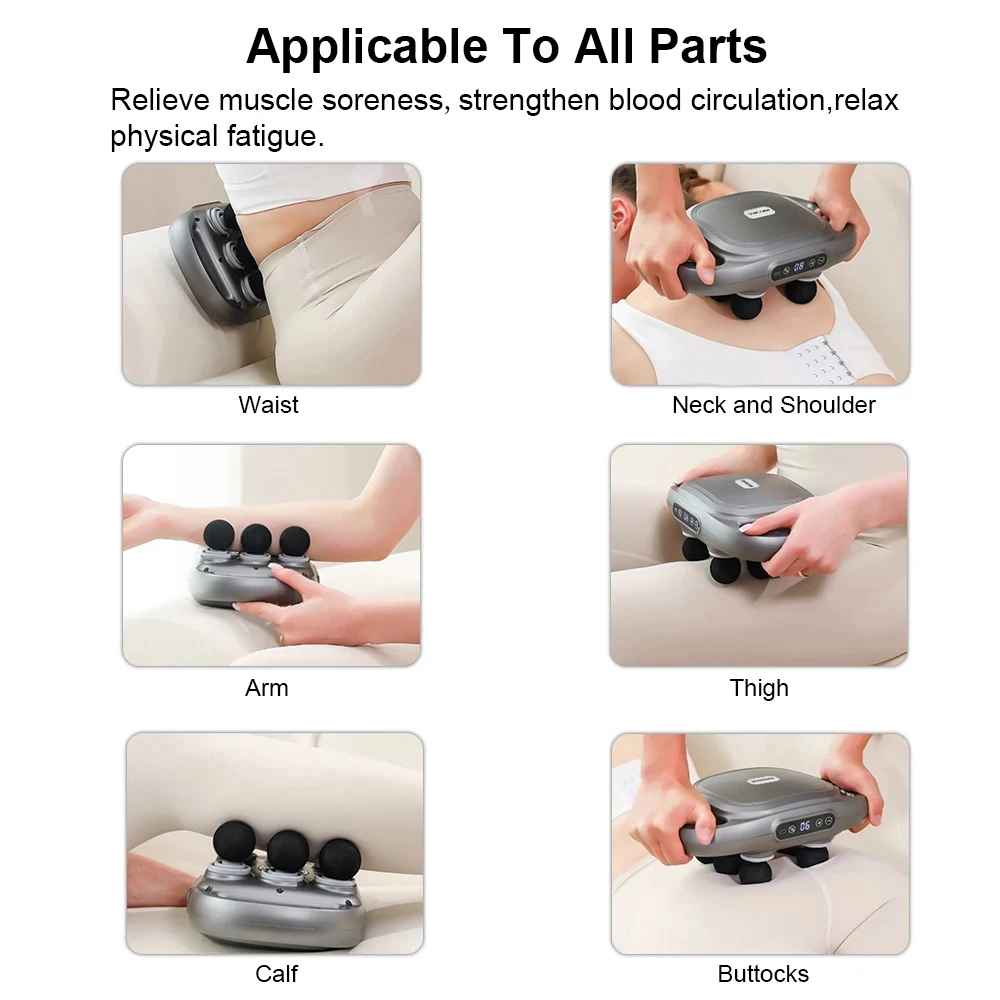 Professional Fascia Massage Gun – Muscle Relief for Back, Shoulders & Full Body-Body Care Devices-Blushia