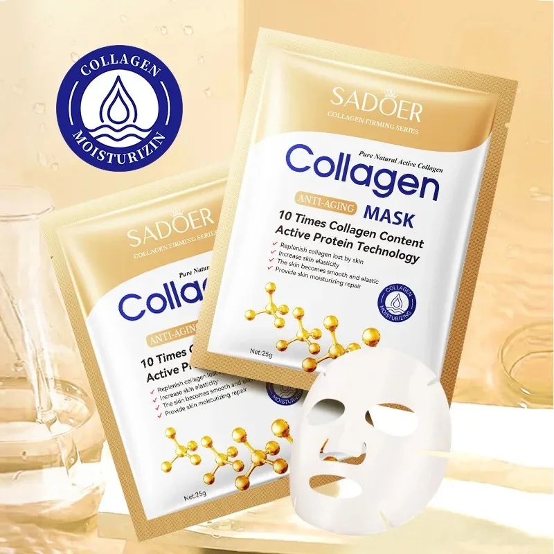 SADOER Collagen Face Mask – Firming, Moisturizing & Brightening (5/10/20/30PCS)-Face Mask-Blushia