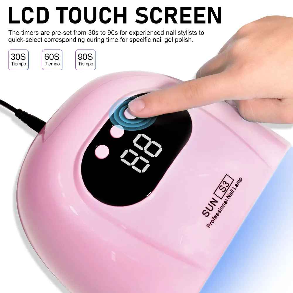 UV LED Nail Lamp for Gel Polish – Professional Gel Nail Dryer with LED Display & Sensor-Hand & Foot Accessories-Blushia