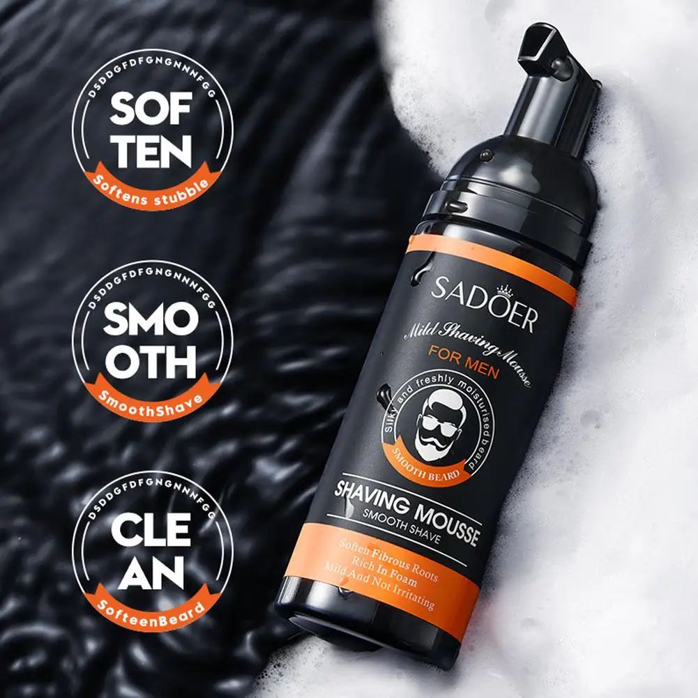 SADOER Men's Shaving Mousse Soft Beard Shaving Foam For Refreshing Man Moisturizing Soften Fibrous Roots Not Irritating-Shaving-Blushia