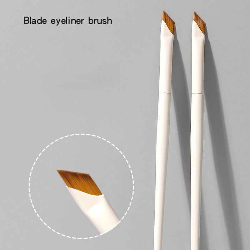 Upgrade Blade Eyeliner Brush Ultra Thin Fine Angle Flat Eyebrow Brush Under The Eye Makeup Brushes Precise Detail Brush white-Makeup Brushes-Blushia