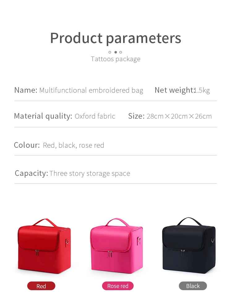 Large 4-Tier Makeup Train Case – Travel Cosmetic & Nail Organizer Box-Makeup Bags-Blushia