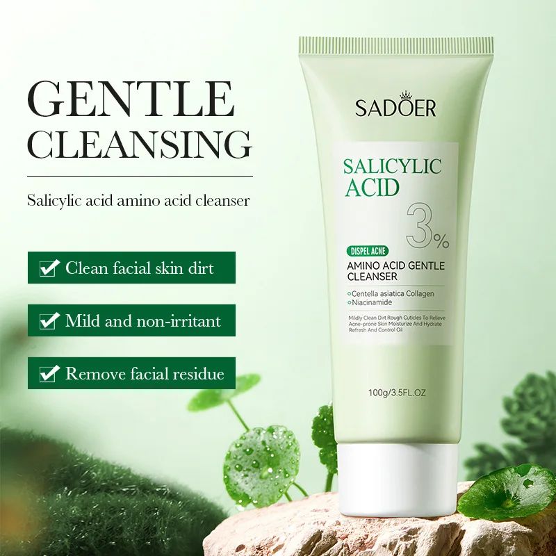 SADOER Salicylic Acid Facial Cleanser – Deep Cleansing & Hydrating Face Wash-Cleanser-Blushia