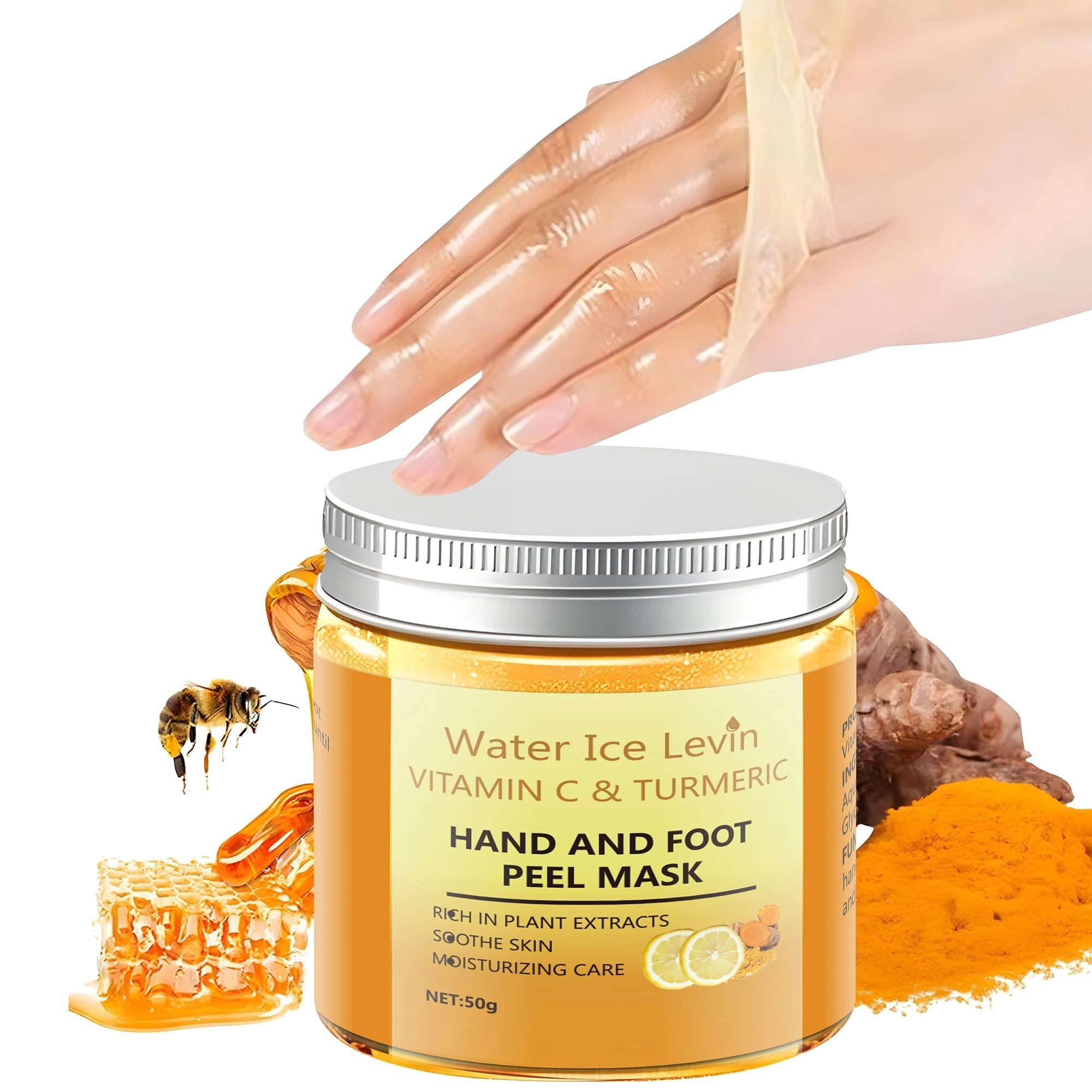 Turmeric & Vitamin C Hand and Foot Mask 50g – Moisturizing & Repairing-Hand & Foot Mask-Blushia