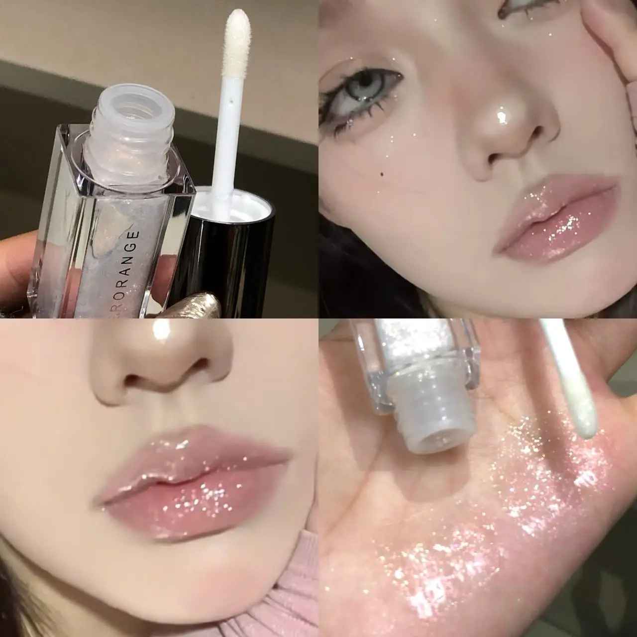 Starlight Radiant Lip Gloss – Pearlescent Shimmer Hydrating Non-Sticky-Glitter Lip Gloss-Blushia