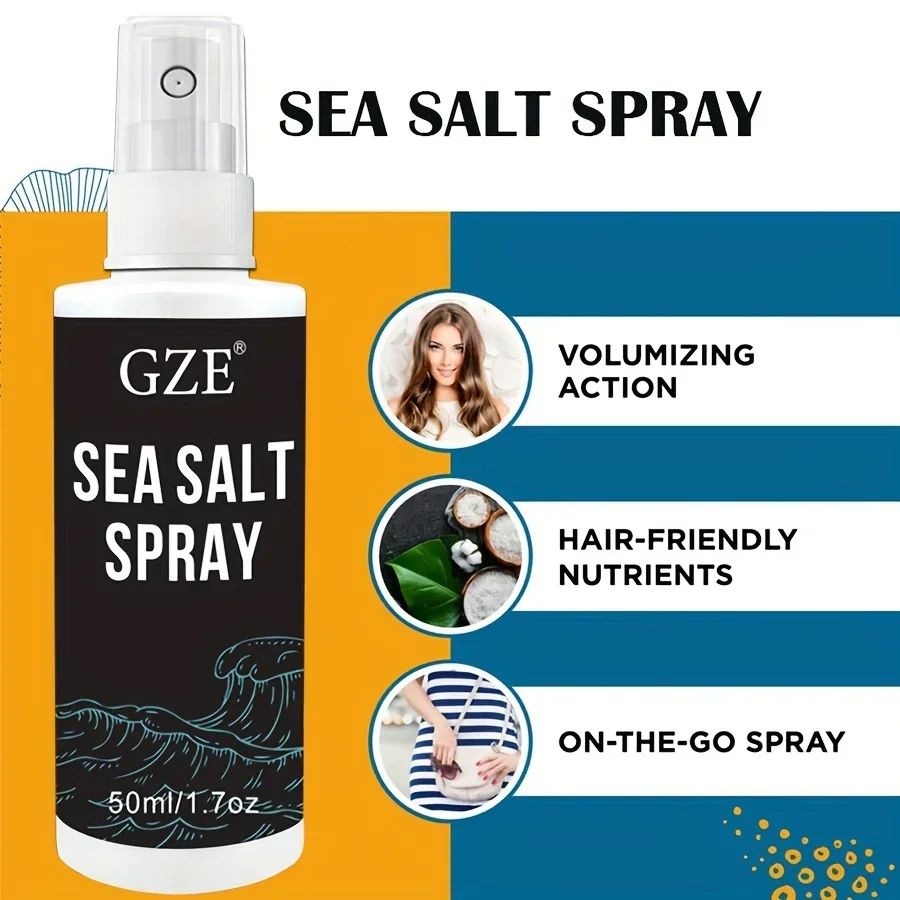 GZE Natural Sea Salt Spray for Hair Men & Women, Adds Instant Volume, Texture, Thickness, & Light Hold | Texturizing & Thickening-Hair Styling-Blushia