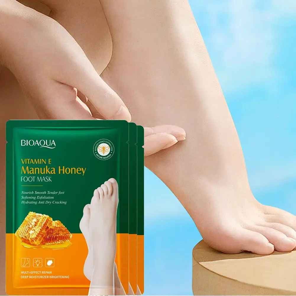 5 Pairs BIOAQUA Vitamin E & Manuka Honey Foot Mask – Moisturizing & Exfoliating Care-Foot Mask-Blushia