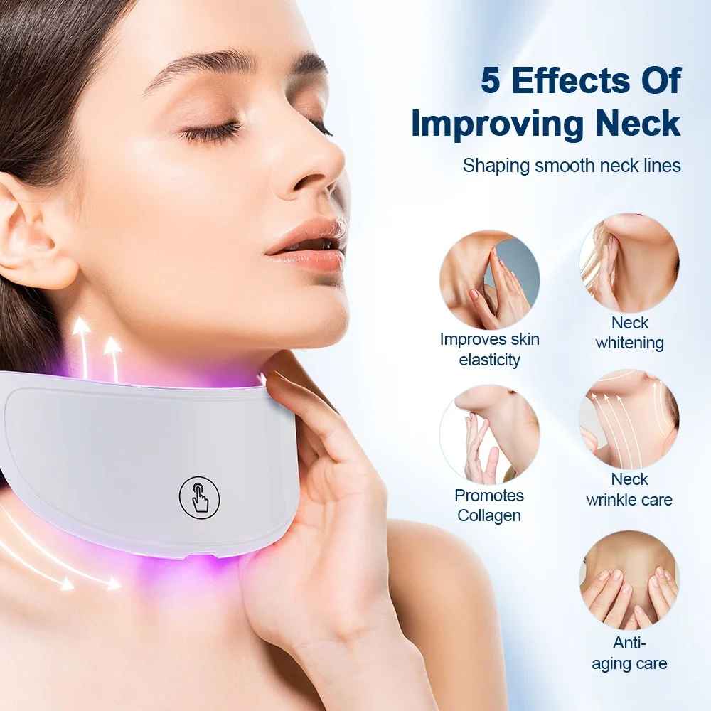 7 Colour LED Face & Neck Mask – Red Light Therapy for Skin Tightening & Anti-Ageing-Face & Neck Mask Device-Blushia