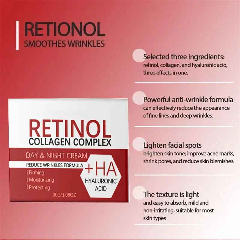 Retinol Whitening Cream for Face & Body – Collagen & Hyaluronic Acid Dark Spot Corrector-Whitening Cream-Blushia