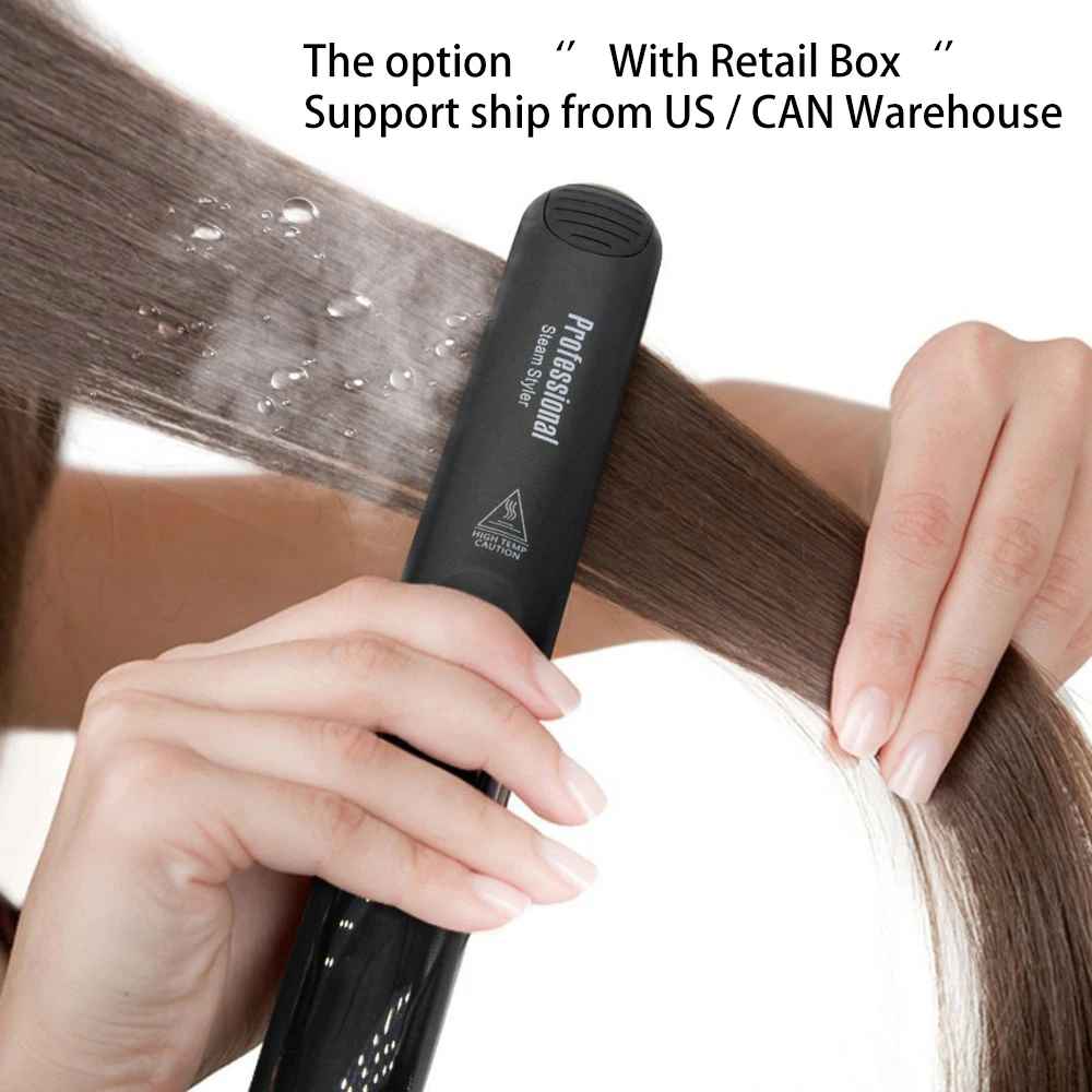 Steam Hair Straightener Ceramic Flat Iron – 450°F Fast Heat Vapor Hair Straightener with Argan Oil Hair Care-Hair Straightener-Blushia