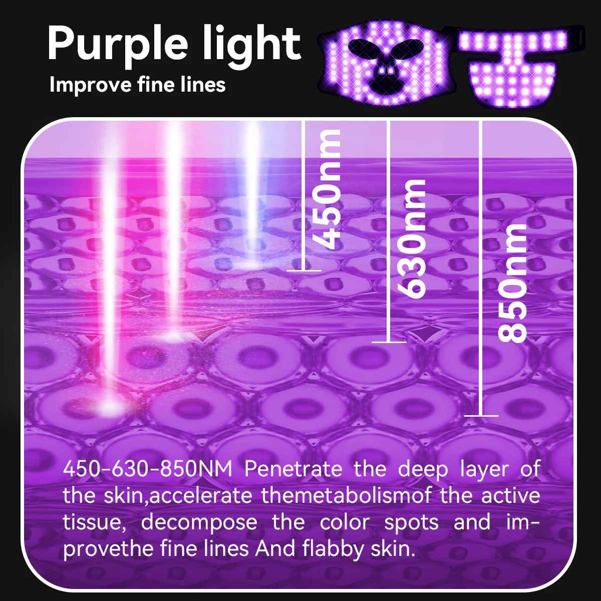 Rechargeable LED Face & Neck Mask – Red Light Therapy & Infrared Skin Rejuvenation Device for Anti-Ageing & Glowing Skin-Face & Neck Mask Device-Blushia