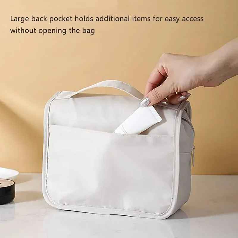 Waterproof Travel Makeup Bag – Hanging Toiletry Organizer with Storage Compartments-Makeup Bags-Blushia