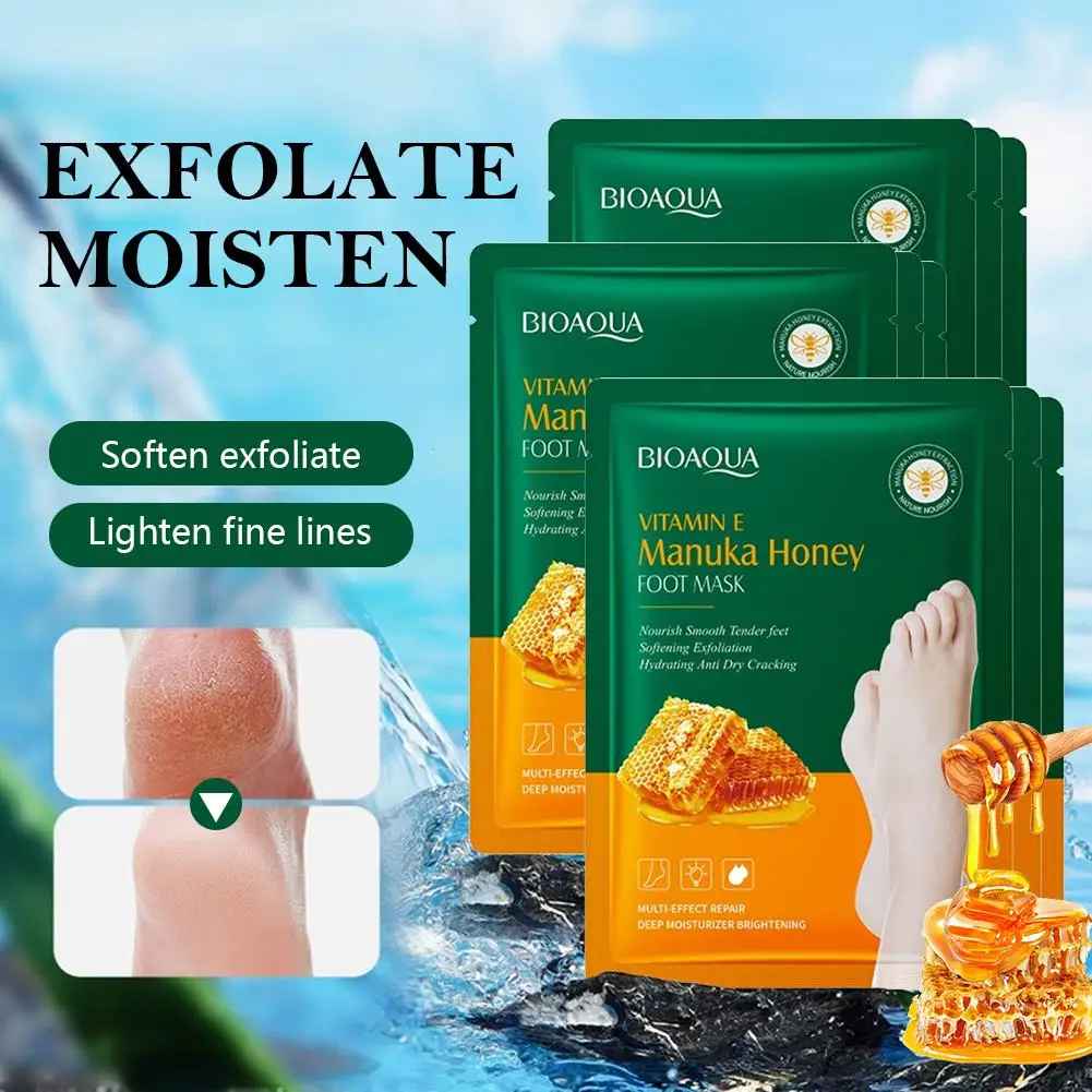 5 Pairs BIOAQUA Vitamin E & Manuka Honey Foot Mask – Moisturizing & Exfoliating Care-Foot Mask-Blushia