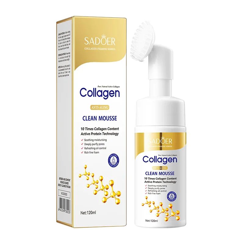SADOER Collagen Facial Cleanser Mousse – Deep Cleansing & Firming Face Wash-Cleanser-Blushia