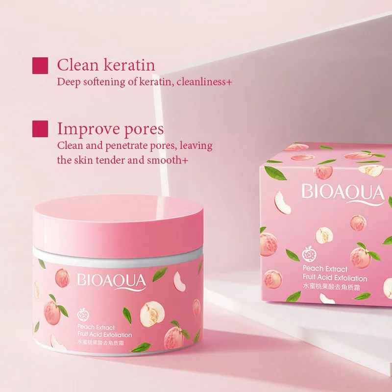 BIOAQUA Honey Peach Body Scrub Moisturizing Nourishing Exfoliator-Body Scrub-Blushia