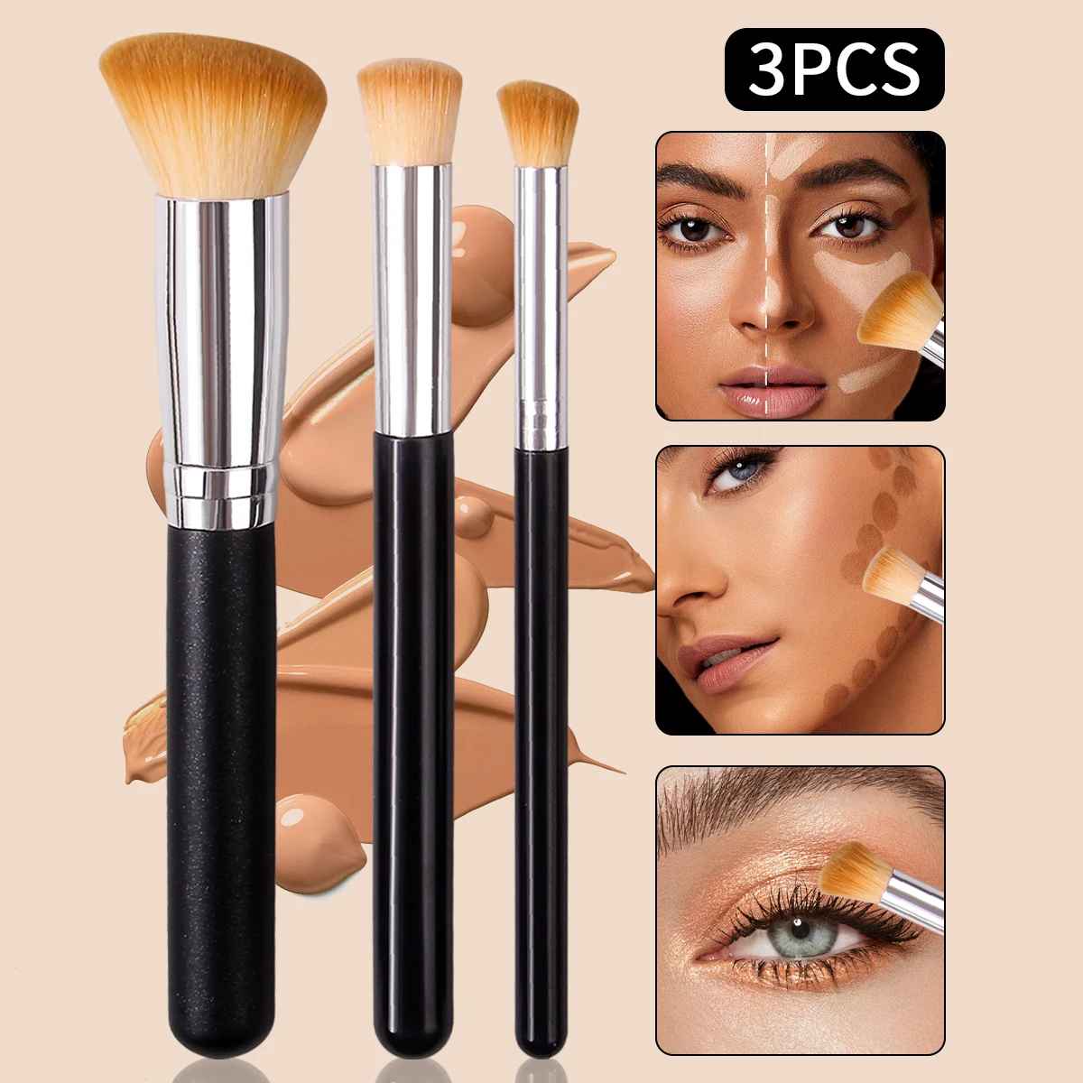 Dense Foundation & Concealer Brush – Precision Under Eye Blending Makeup Brush-Makeup Brushes-Blushia