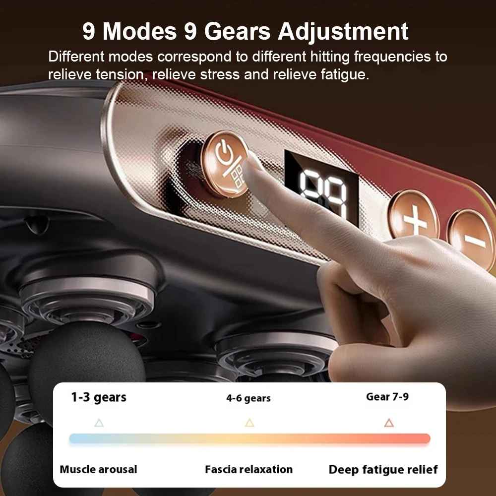 Professional Fascia Massage Gun – Muscle Relief for Back, Shoulders & Full Body-Body Care Devices-Blushia