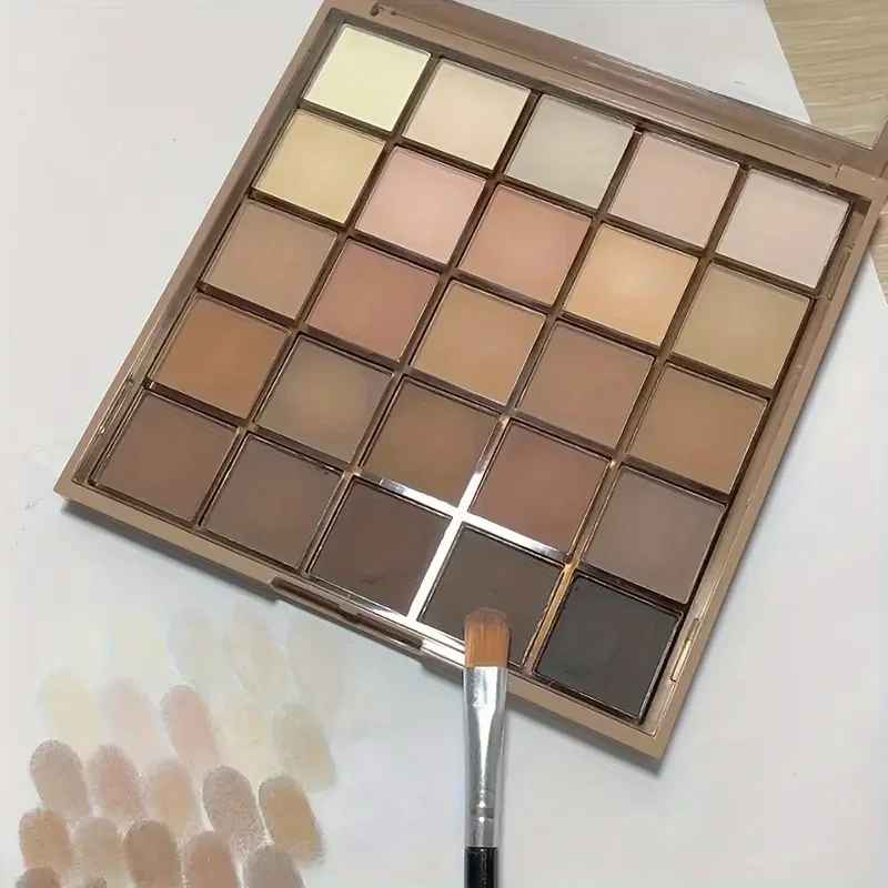 25-Color Eyeshadow Palette – Matte & Shimmer Brown Nude Shades-Eyeshadow-Blushia