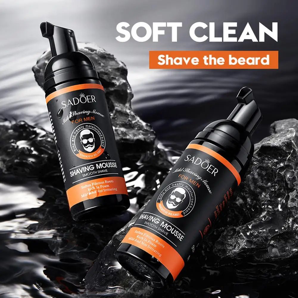 SADOER Men's Shaving Mousse Soft Beard Shaving Foam For Refreshing Man Moisturizing Soften Fibrous Roots Not Irritating-Shaving-Blushia