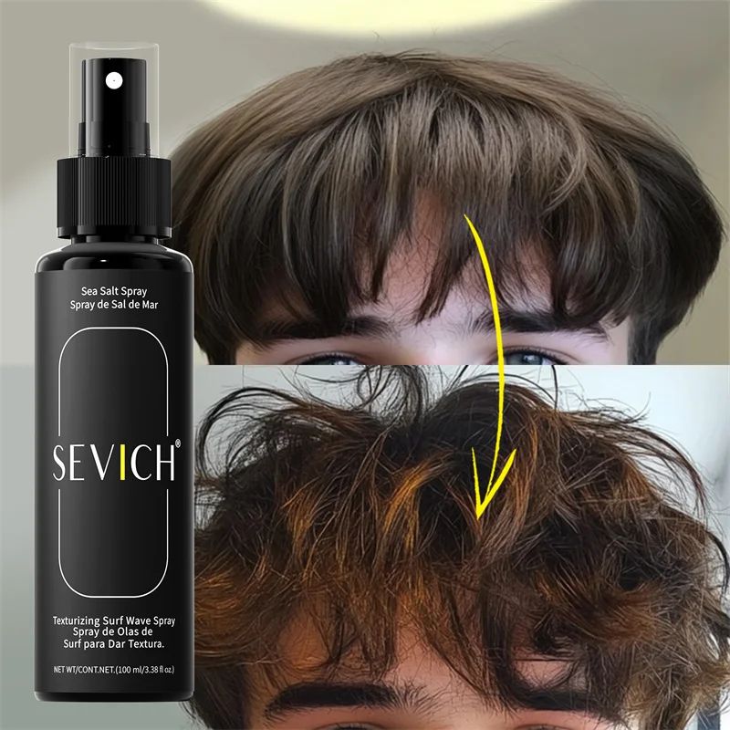 100ml Natural Sea Salt Spray for Men Salt Water Hair Mist Hair Volumizing Thickness Wave Curls Seasalt Hair Spray Styling Mist-Hair Styling-Blushia