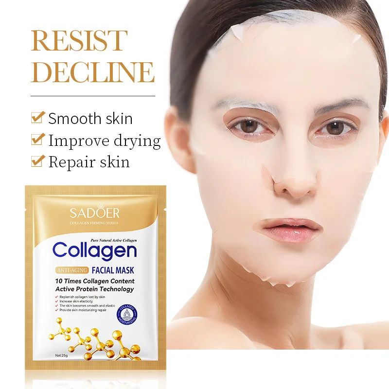 SADOER Collagen Face Mask – Firming, Moisturizing & Brightening (5/10/20/30PCS)-Face Mask-Blushia