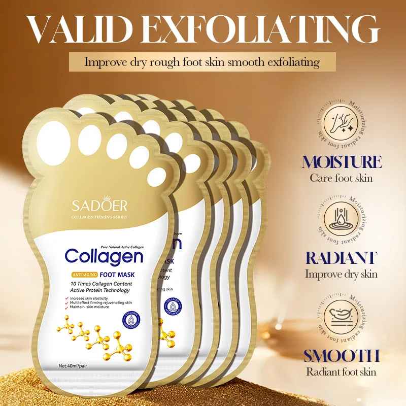5 Pairs SADOER Collagen Foot Masks – Moisturizing, Exfoliating & Anti-Wrinkle-Foot Mask-Blushia