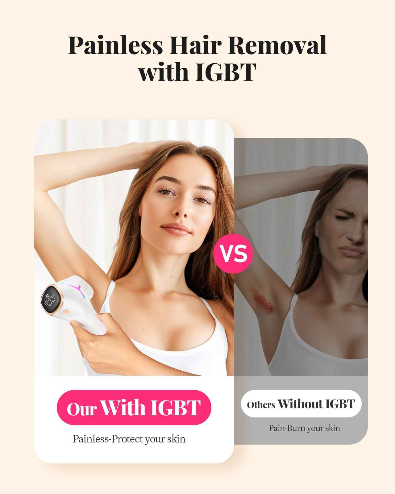 IPL Hair Removal Device 990000 Flashes – Permanent Painless Laser Hair Removal for Face, Body & Bikini-Hair Removal Laser Device-Blushia
