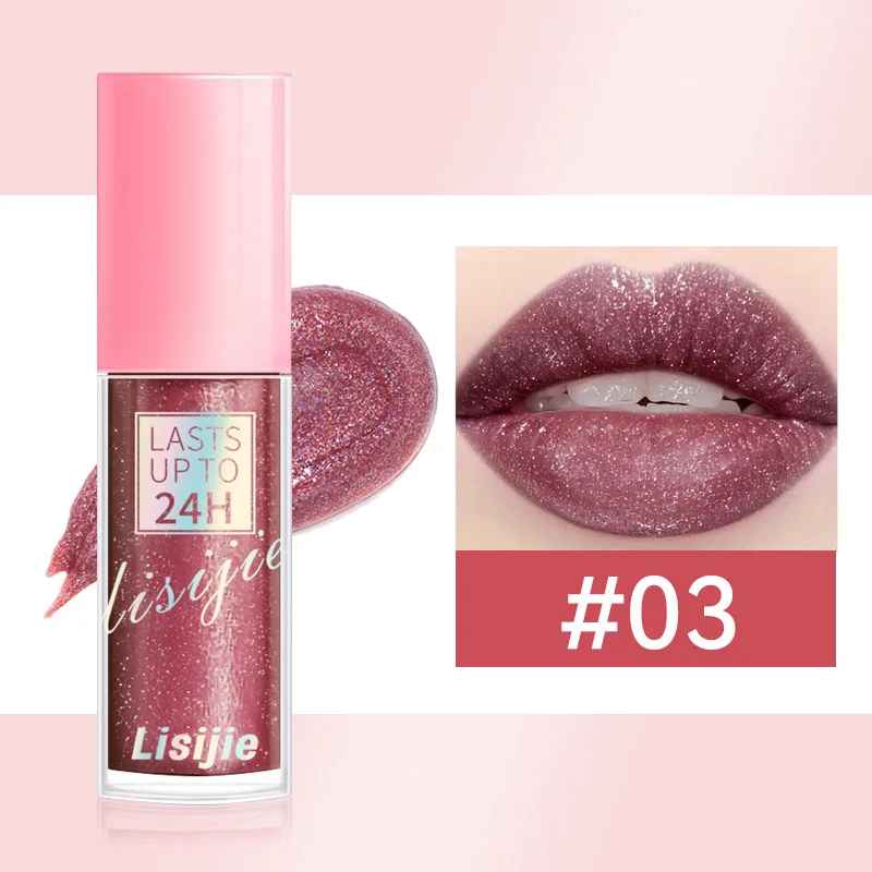 Diamond Glitter Lip Gloss – Waterproof Long-Lasting Sparkling Liquid Lipstick-Glitter Lip Gloss-Blushia