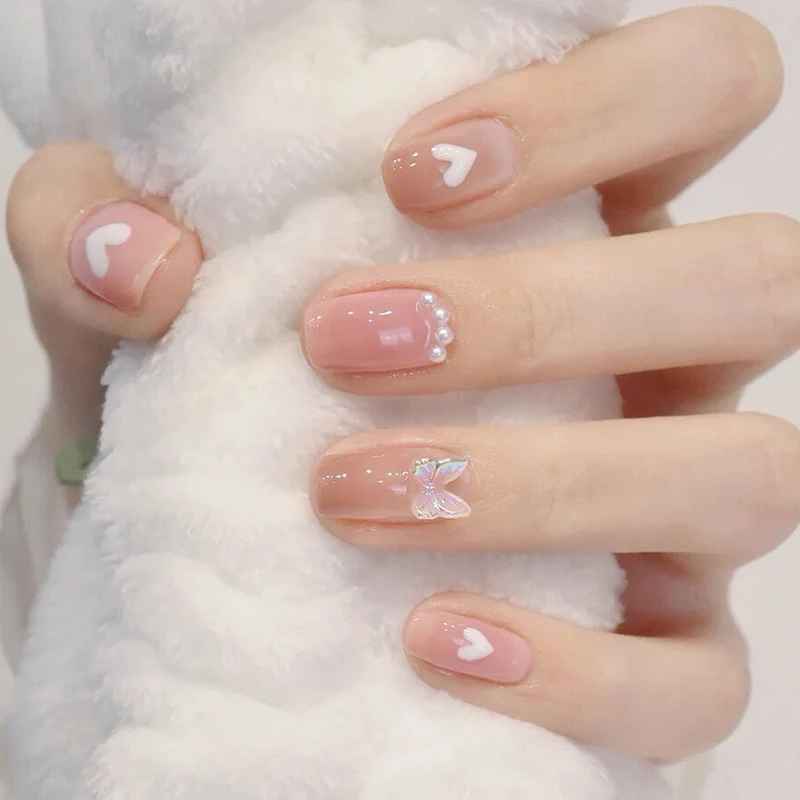 Nude Rubber Base Gel Polish Semi-permanent Nail Polish UV Varnish Manicure Natural Nail Base Coat 7 Colors Basis Gellac-Gel Nails-Blushia