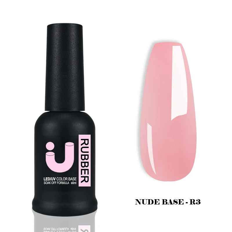 Nude Rubber Base Gel Polish Semi-permanent Nail Polish UV Varnish Manicure Natural Nail Base Coat 7 Colors Basis Gellac-Gel Nails-Blushia