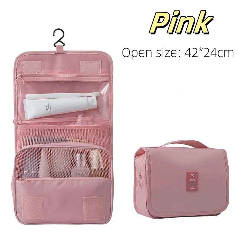 Waterproof Travel Makeup Bag – Hanging Toiletry Organizer with Storage Compartments-Makeup Bags-Blushia
