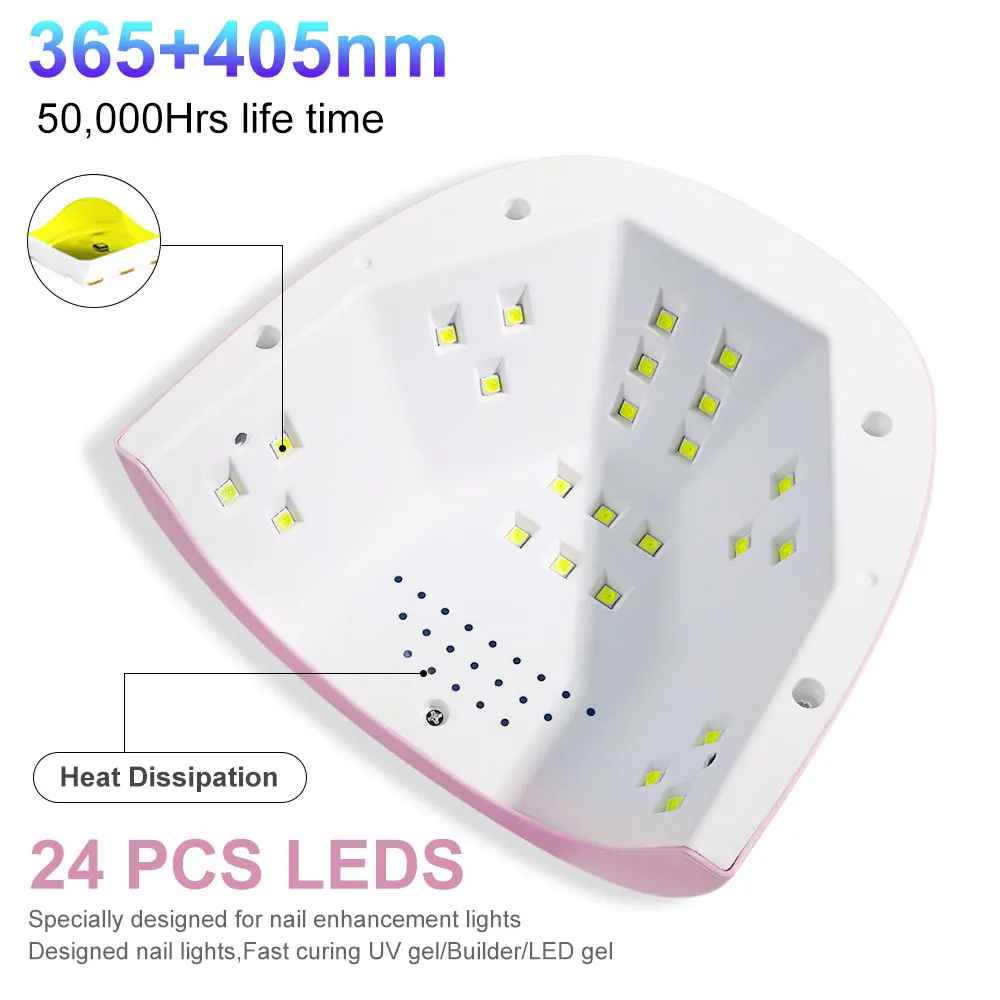UV LED Nail Lamp for Gel Polish – Professional Gel Nail Dryer with LED Display & Sensor-Hand & Foot Accessories-Blushia