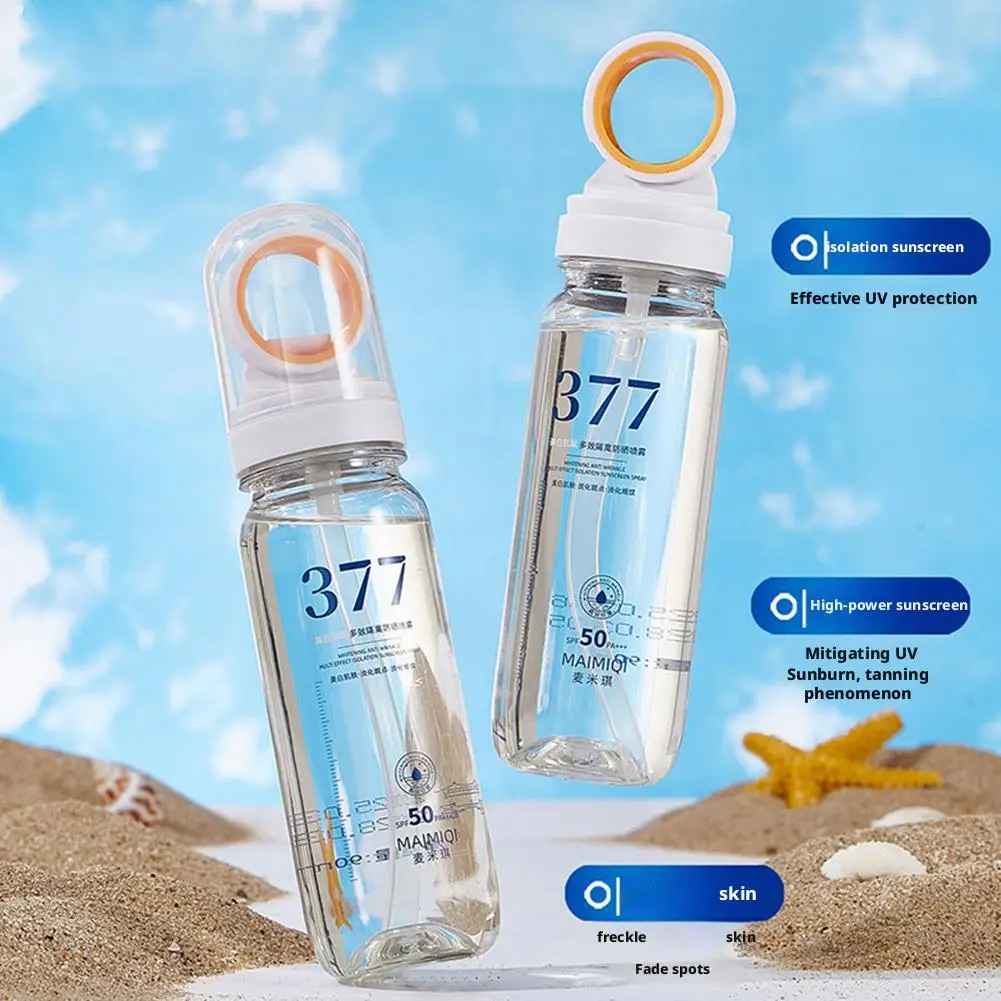 377 Sunscreen Spray SPF50+ Anti-aging Anti Wrinkle Moisturizing Whitening Sunscreen Spray Facial Body Neck Skin Care Spray-Sun Protection-Blushia