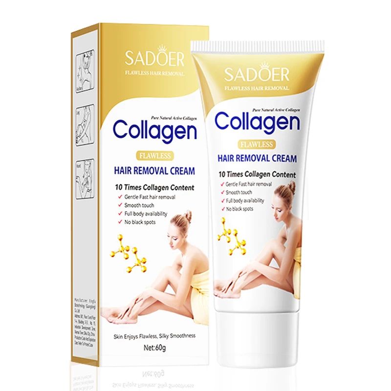 SADOER Collagen Ossein Hair Removal Cream Non Irritating Quick Whole Body Axillary Armpit Arm Leg Privates Hair Remover Creams-Shaving-Blushia