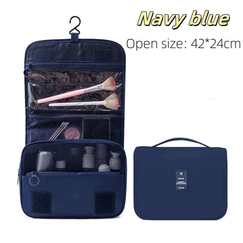 Waterproof Travel Makeup Bag – Hanging Toiletry Organizer with Storage Compartments-Makeup Bags-Blushia