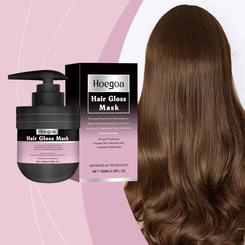 Hoegoa Hair Gloss & Repair Mask – Deep Nourishing Treatment For Dry Damaged Hair – Smooths Frizz & Adds Shine – 10 Min Care-Hair Mask-Blushia