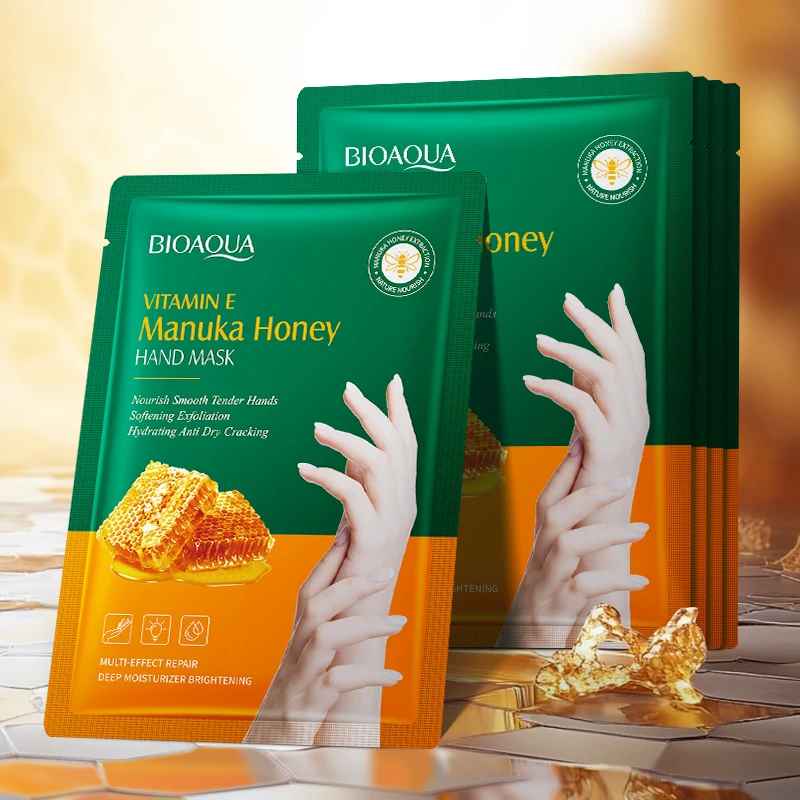 5pcs Vitamin E Hand Mask with Manuka Honey – Nourishing & Hydrating Care-Hand Mask-Blushia