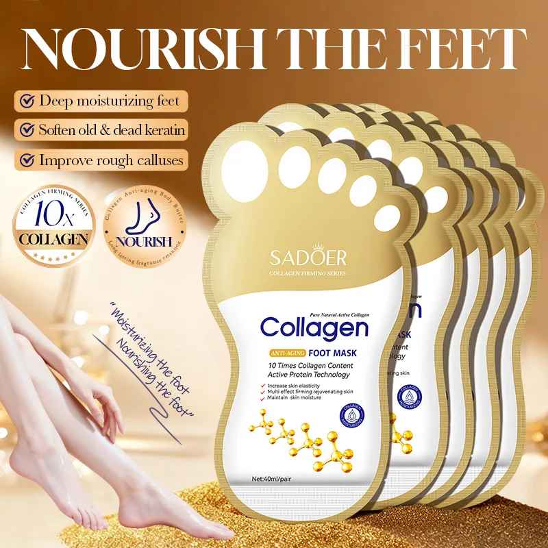 5 Pairs SADOER Collagen Foot Masks – Moisturizing, Exfoliating & Anti-Wrinkle-Foot Mask-Blushia