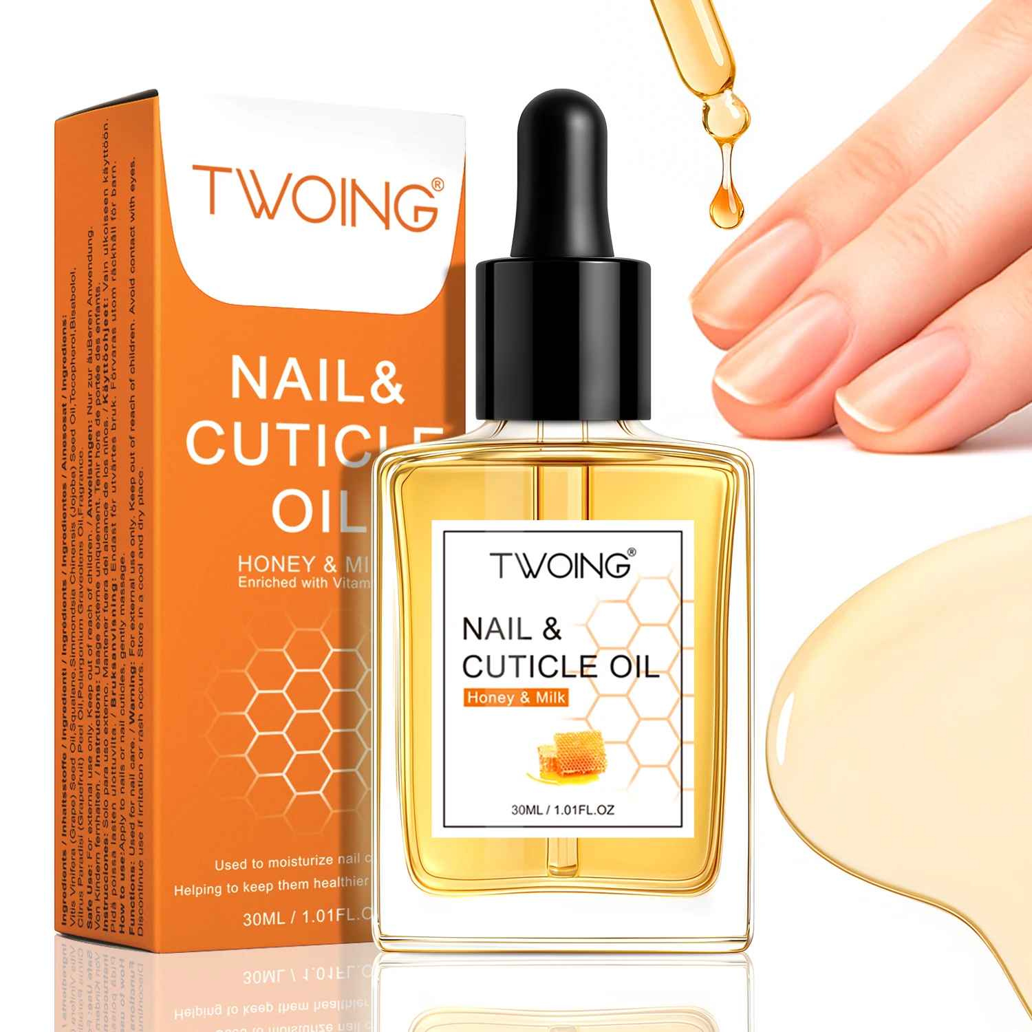 Honey Milk Cuticle Oil 30ML – Nail & Cuticle Moisturising Care-Nail Care & Treatments-Blushia