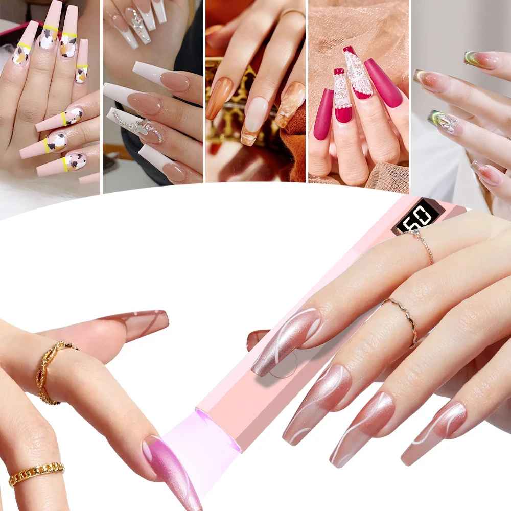 Portable UV LED Nail Lamp – Handheld Gel Polish Nail Dryer & Curing Lamp-Hand & Foot Accessories-Blushia
