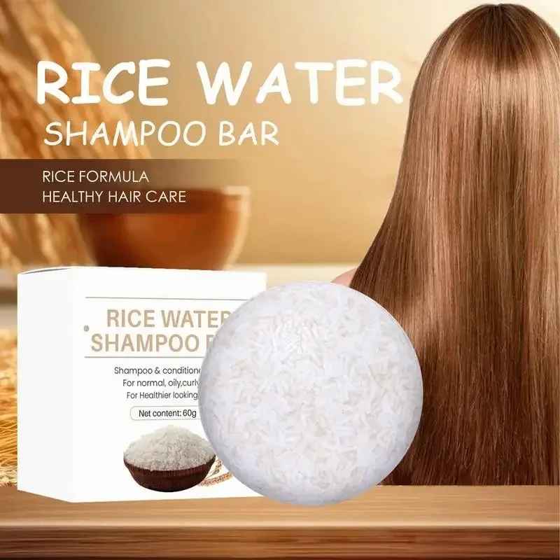 Organic Rice Shampoo Soap Bar – Nourishing & Hair Growth Conditioning-Shampoo Soap-Blushia