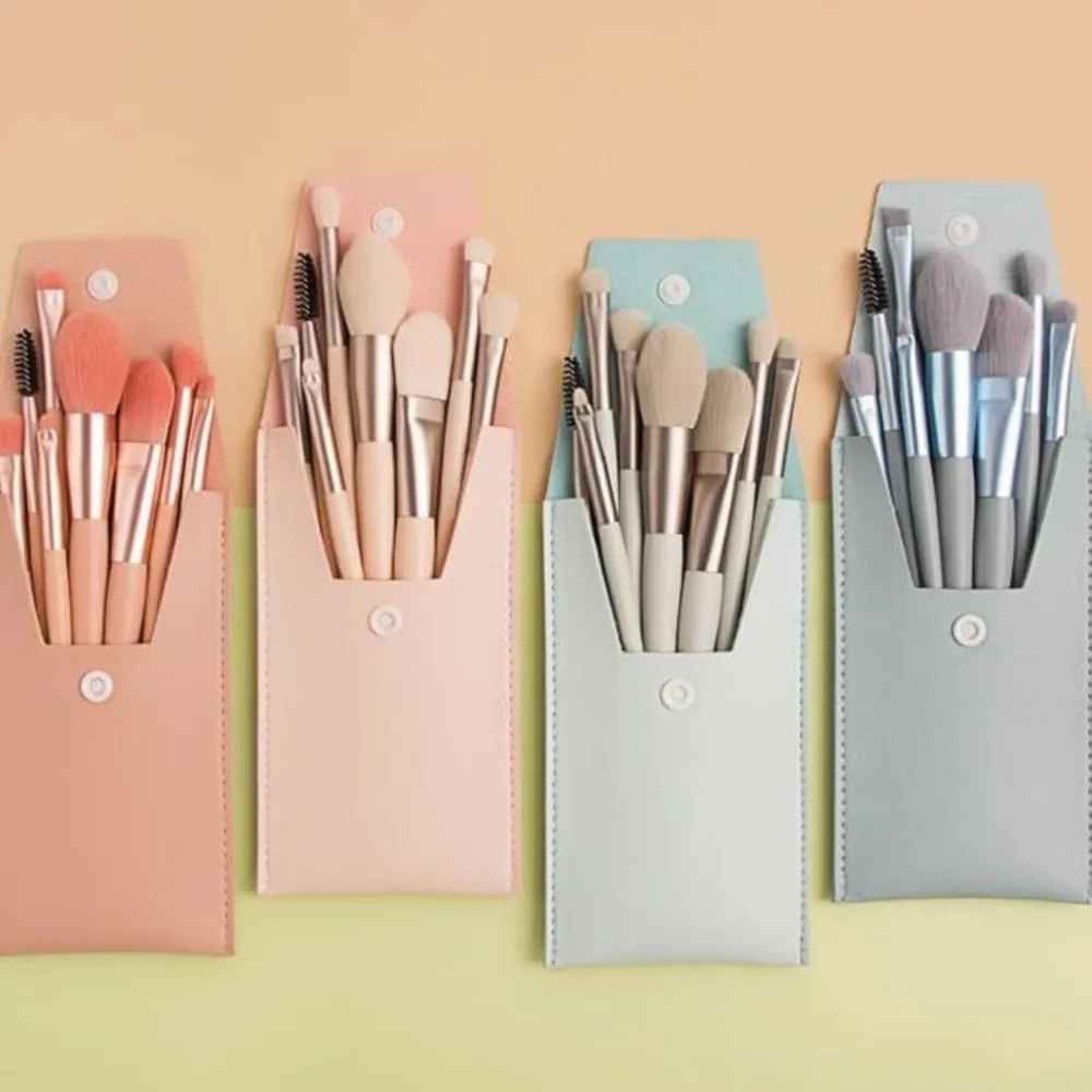 8-Piece Premium Makeup Brush Set – Soft Synthetic Foundation & Eyeshadow Brushes with Bag-Makeup Brushes-Blushia