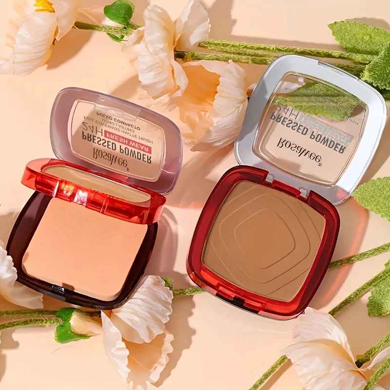Matte Full Coverage Pressed Powder – 24H Weightless Finish with Puff-Face Powder-Blushia